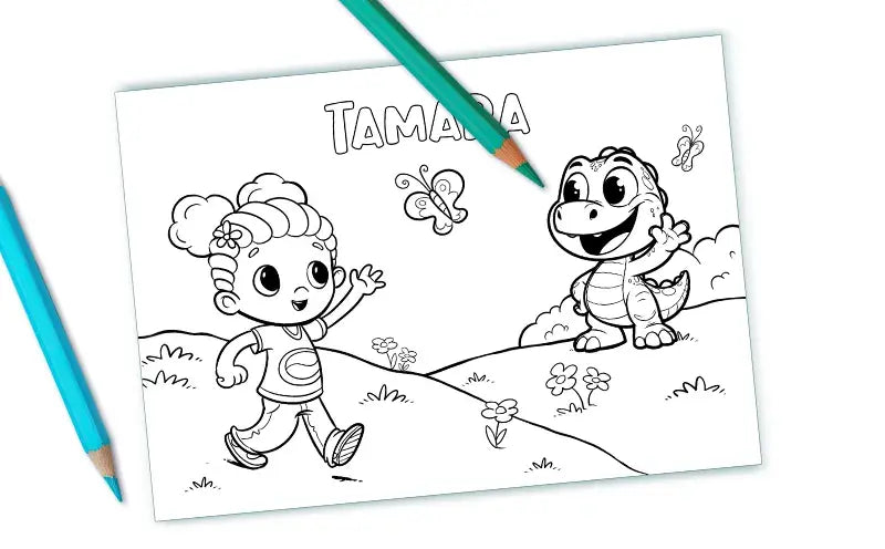Free Custom Dinosaur Coloring Page