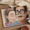 The cover of a custom love book for boyfriend and girlfriend, the perfect way to tell her you love her.