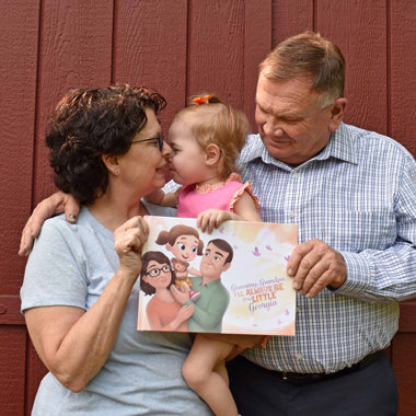 Unique, DIY Father's Day present for Grandpa, a personalized storybook for grandad and grandchild.