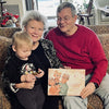 The perfect gift idea for Grandma and Grandpa, a customized book for granny, grandpa, and two grandkids.