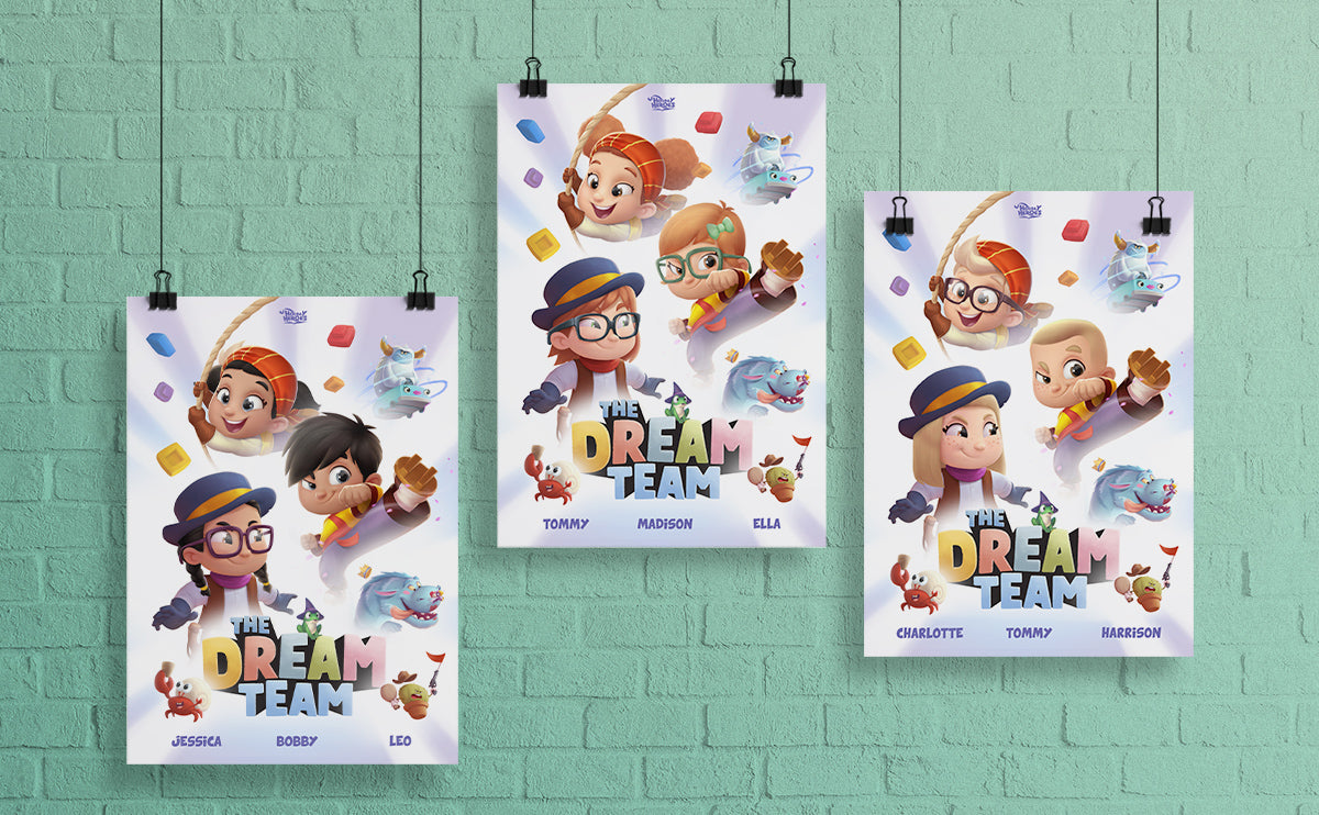 Free Personalized Poster for Three Kids