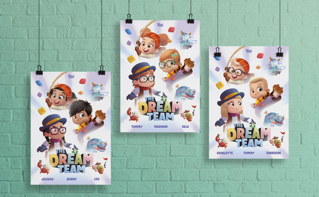 Free Personalized Poster for Three Kids
