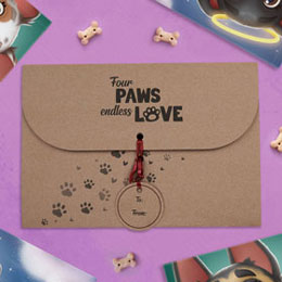 Paw Prints Dog Book Gift Wrap