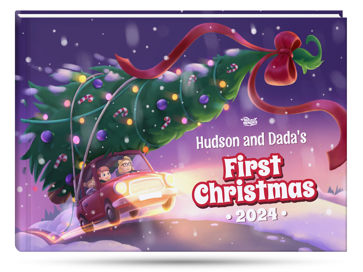 An amazing Xmas gift for Dad, a special custom story book of Christmas wishes for father and son.