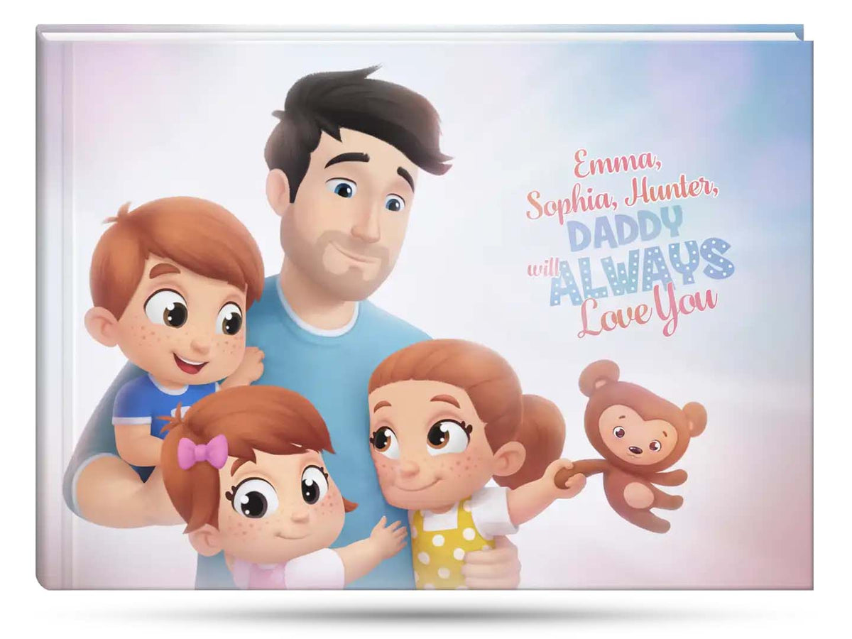Emotional gift for daddy, a personalized book for any occasion. 