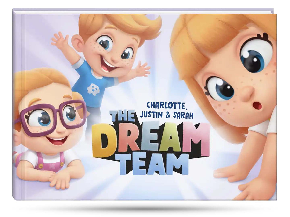 The best birthday, back to school, or Christmas gift for kids, a customized book for three cousins, siblings, or friends.