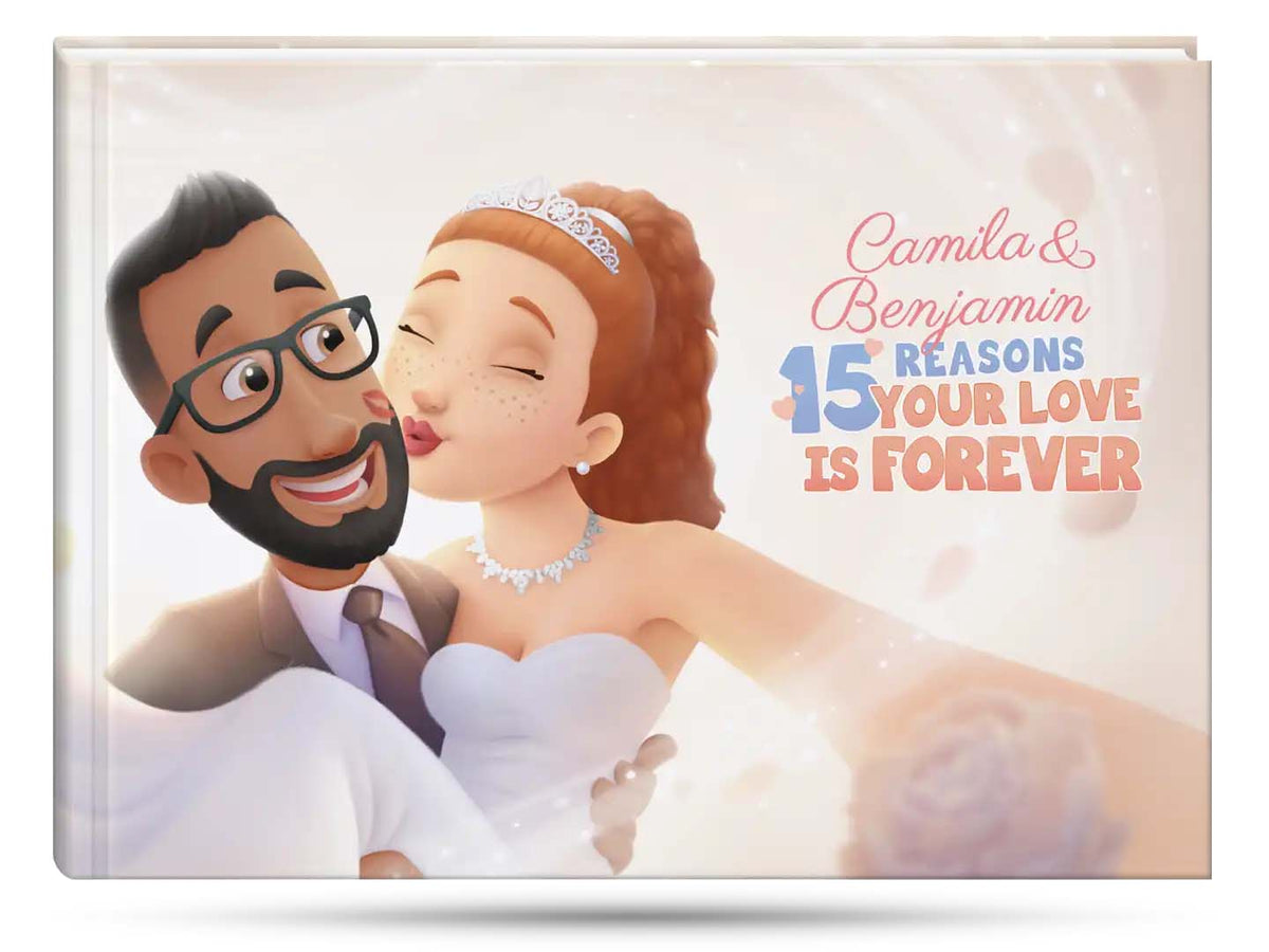 be the wedding's best gift-giver with this personalized lovebook to celebrate newylweds' marriage