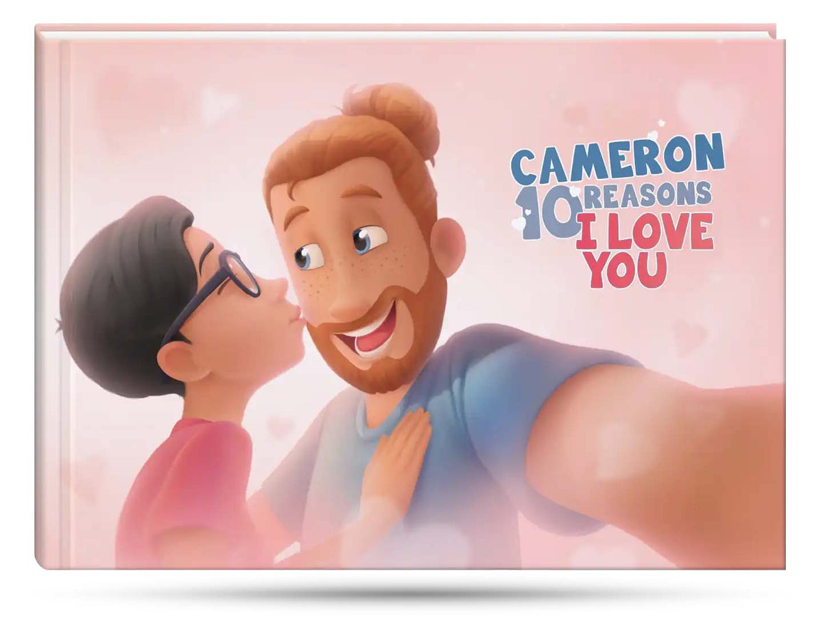Cute christmas, birthday, valentine's or father's day gift for boyfriend or husband - a personalized lovebook