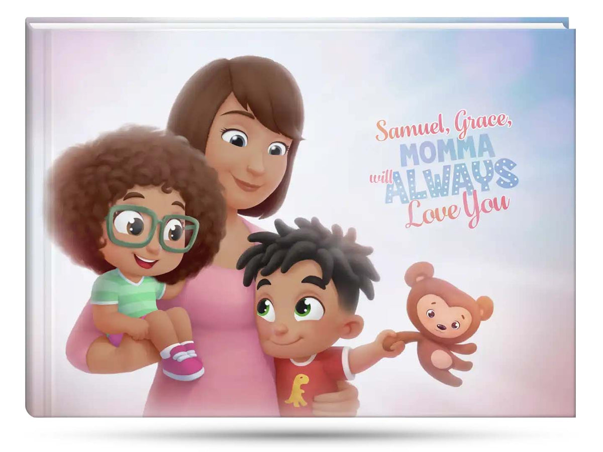 The perfect gift for Mom and her two kids, a distinctively unique personalized book for any occasion.