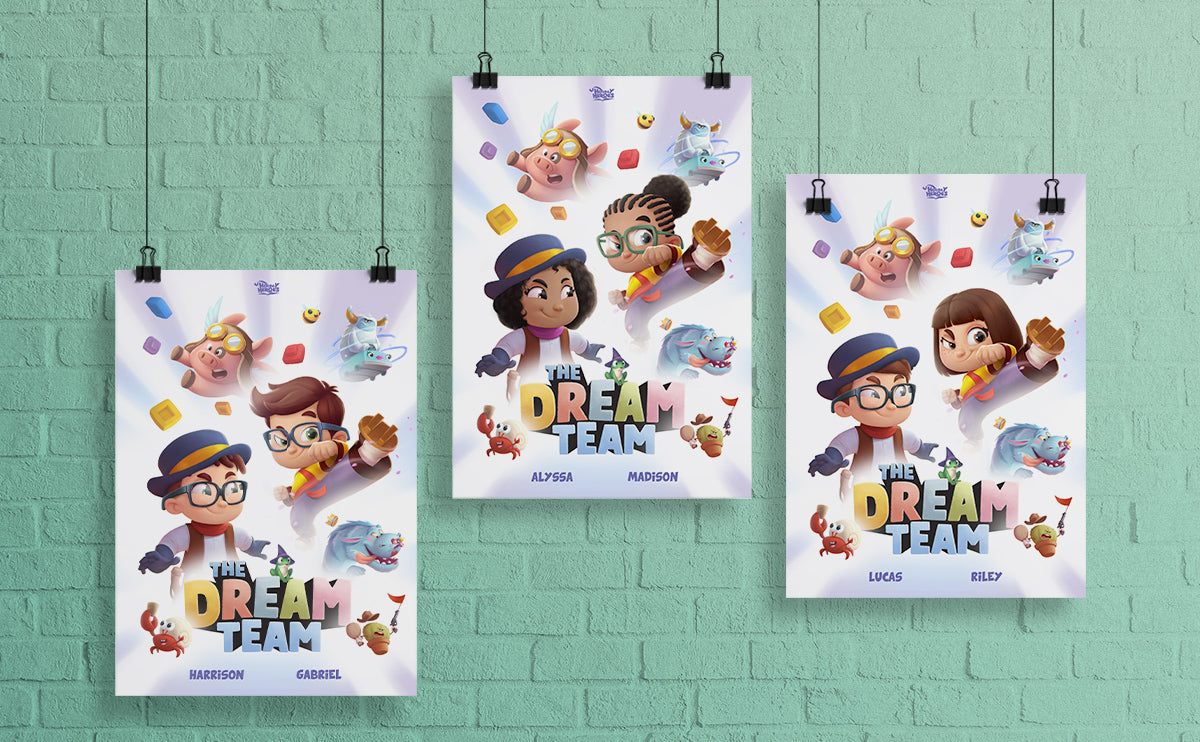 Free Personalized Poster for Two Kids