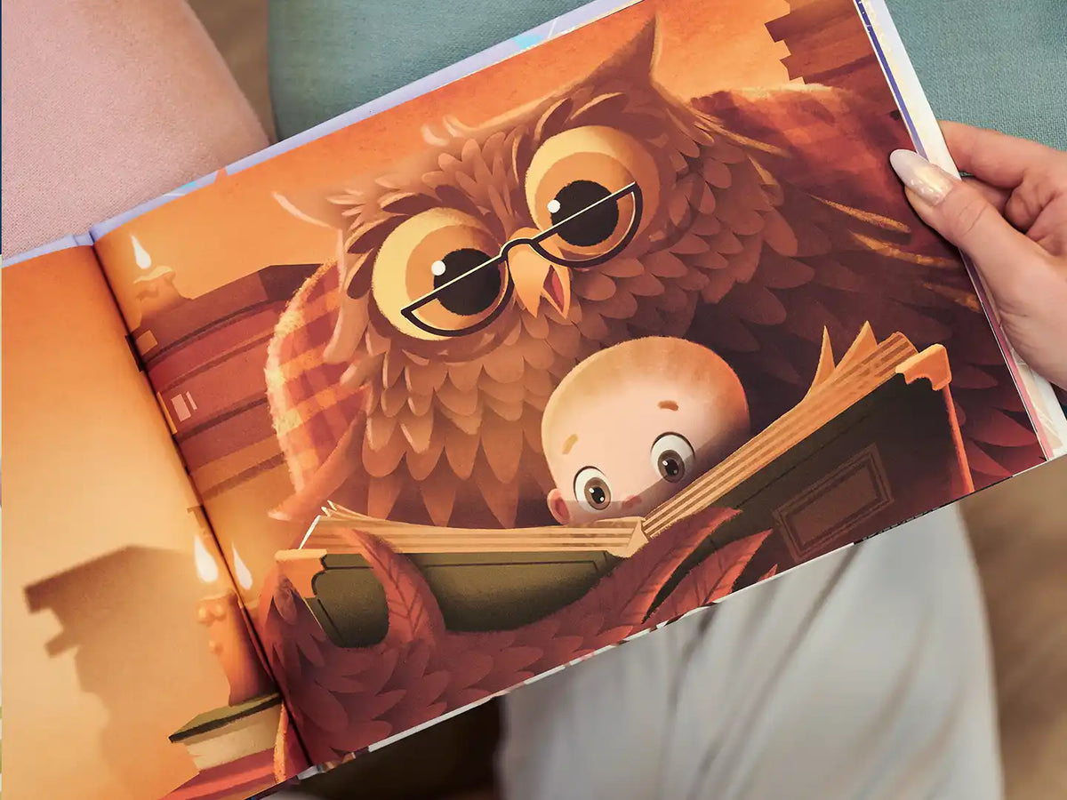 One of the illustrations of the personalized birthday book for kids seventh birthday.