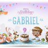 The cover of the personalized birthday book which is the perfect gift for a nine-year-old.