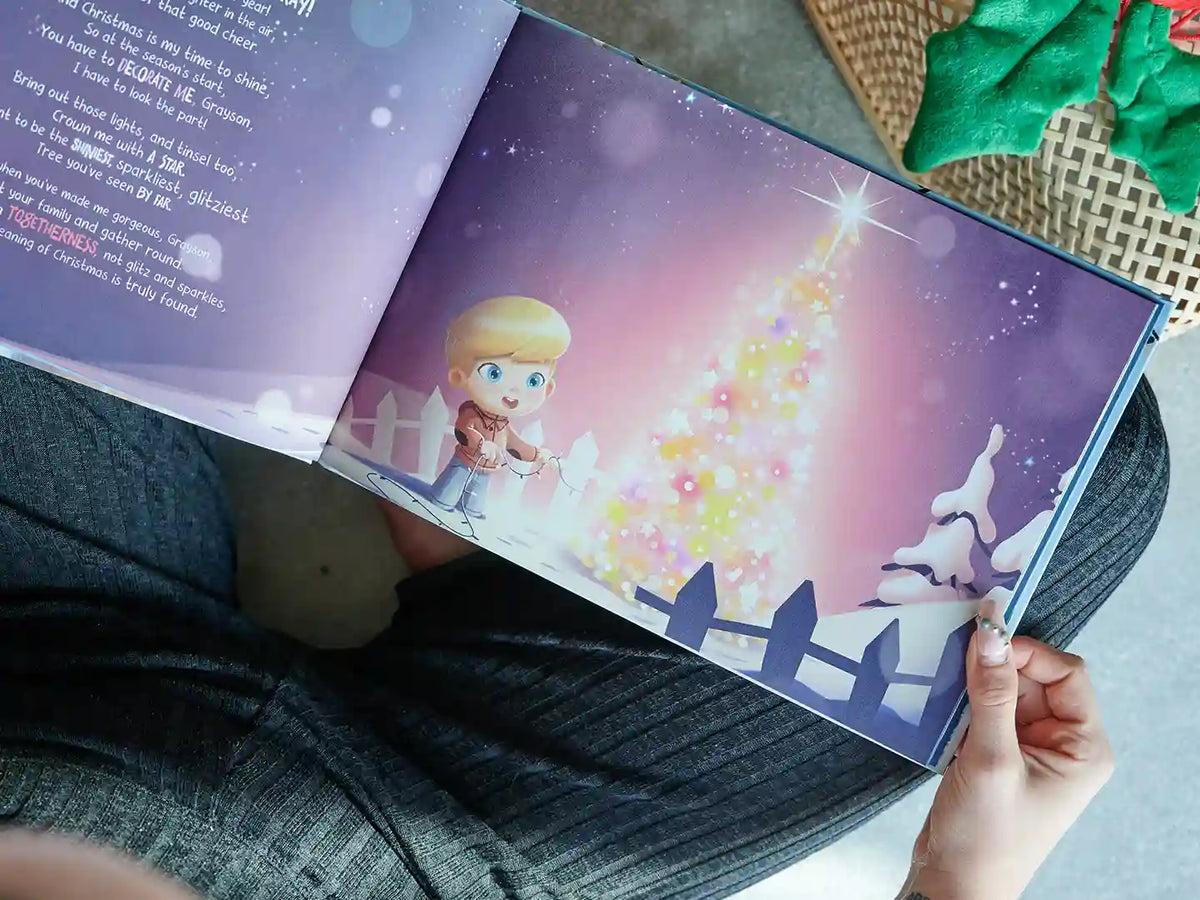 An illustration from personalized Christmas book which is a great gift for kids of all ages.