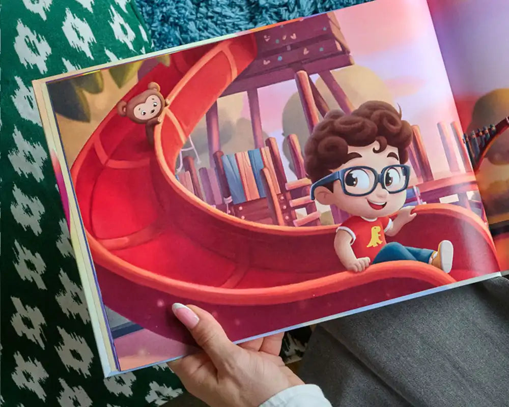 Bright and playful illustrations bring to life this personalized storybook for dads and kids, making every page an unforgettable bonding adventure.