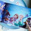 Cute illustration from personalized book for siblings being home alone where they have a party.