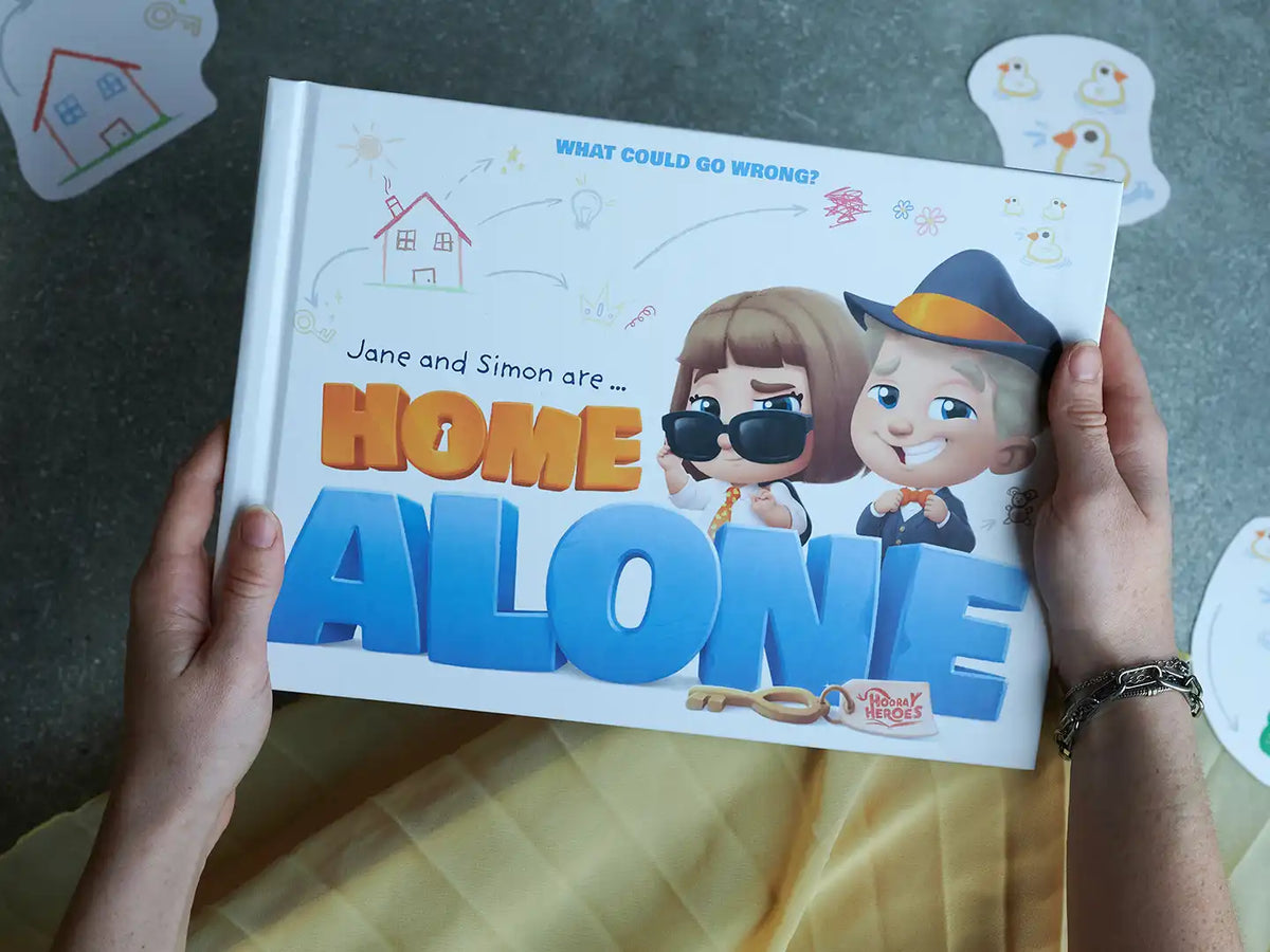 Custom book for two kids about being home alone is a fun book and a great gift for kids.