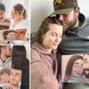 Couples looking at their new personalized book from Hooray Heroes.
