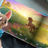 A heartwarming scene from a personalized dog book showing two dogs enjoying a sunset walk – perfect gift for dog lovers and custom books for pets.