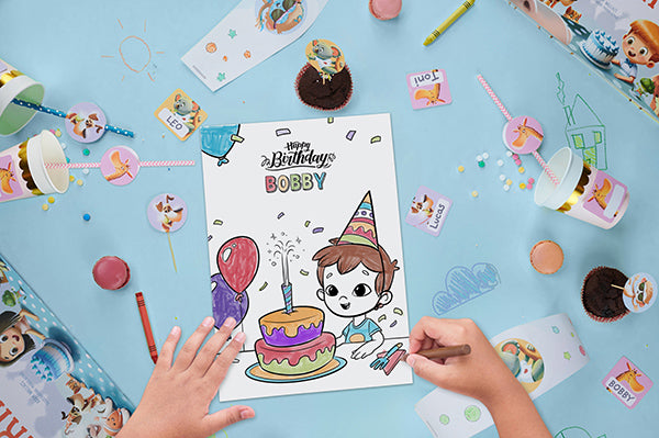Free Personalized Happy Birthday Coloring Book