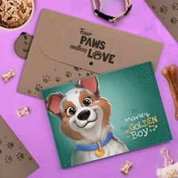 Paw Prints Dog Book Gift Wrap