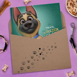 Paw Prints Dog Book Gift Wrap