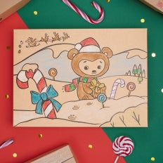 Christmas Coloring Gift Box