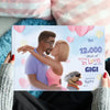 Personalized couple book with their dog Balto on the cover – custom romantic gift for dog lovers.