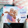 Custom couple book featuring their dog Mae – personalized anniversary gift for couples with a dog.