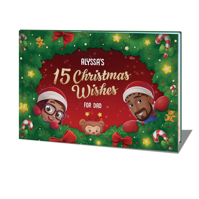 Amazing Premium Christmas gift for Daddy, this festive DIY story book of Xmas wishes from daughter to father.
