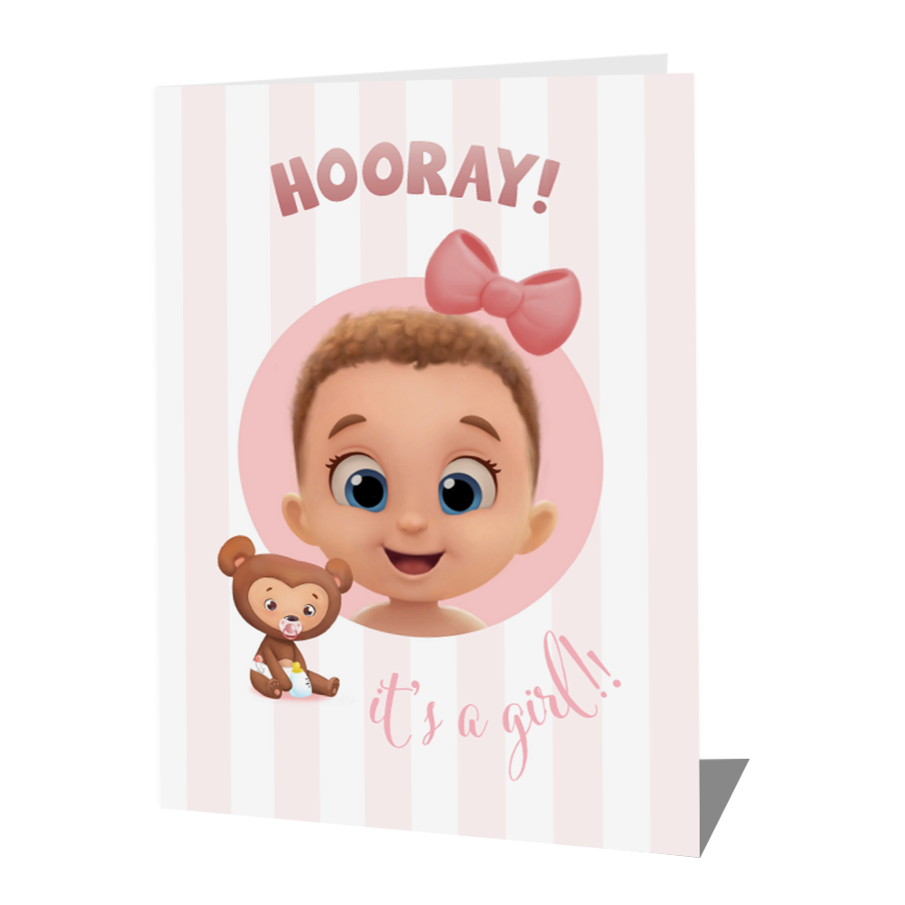 Girl Baby Shower Card