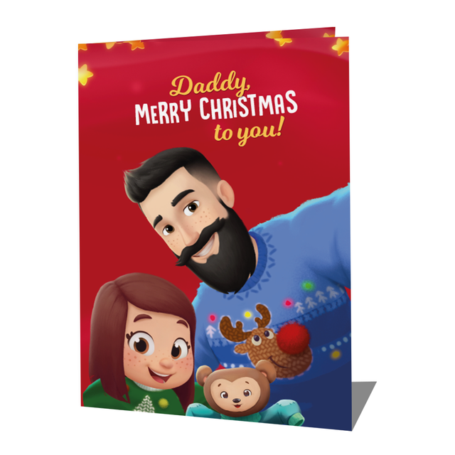 Merry Christmas, Daddy Card - From Girl