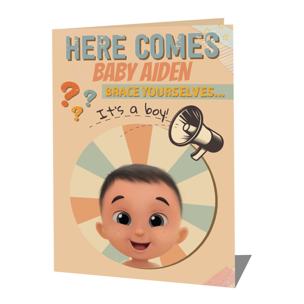 Here Comes New Baby Olivia Card