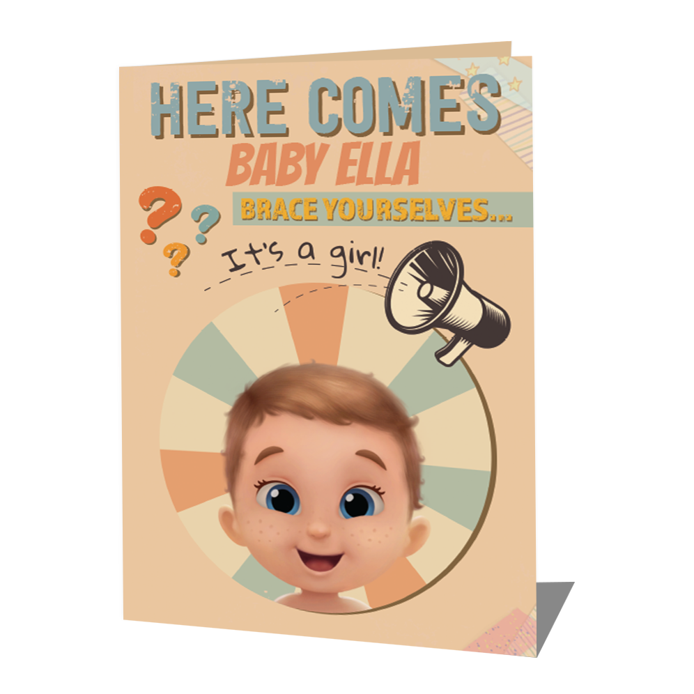 Here Comes New Baby Olivia Card